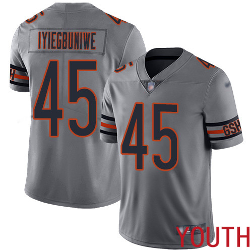 Chicago Bears Limited Silver Youth Joel Iyiegbuniwe Jersey NFL Football #45 Inverted Legend